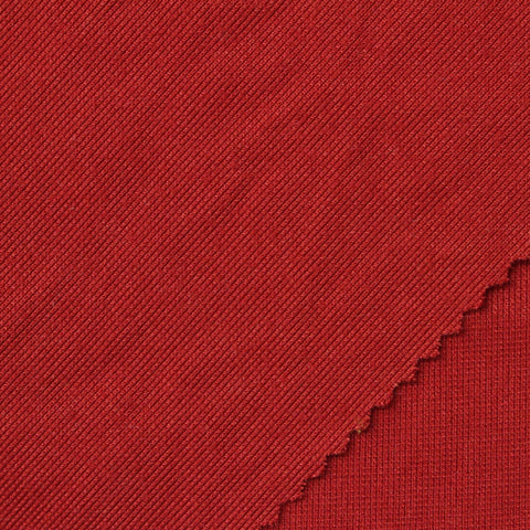 Polyester Stretch Rib Knit Fabric, 260 gsm, 165 cm — Red