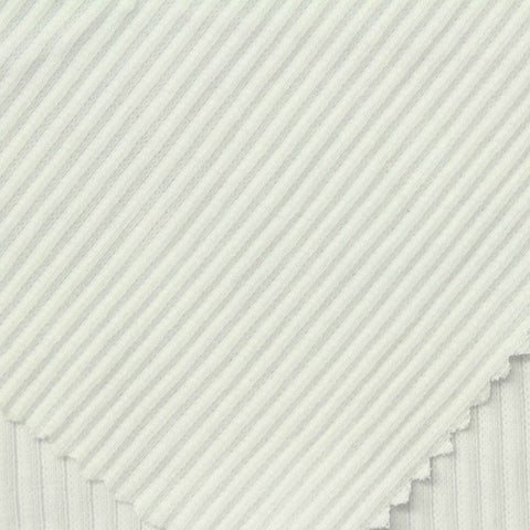 Rib Knit Fabric, 260 gsm, 110 cm — White