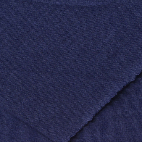 Cotton Polyester Stretch Jersey Knit Fabric, 160 gsm, 150 cm — Navy
