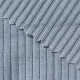 Viscose Stretch Rib Knit Fabric, 410 gsm, 120 cm — Blue — texture