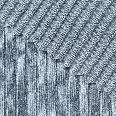 Viscose Stretch Rib Knit Fabric, 410 gsm, 120 cm — Blue