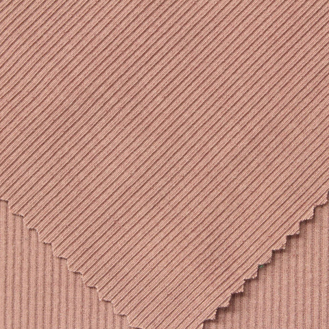 Polyester Stretch Rib Knit Fabric, 310 gsm, 140 cm — Pink