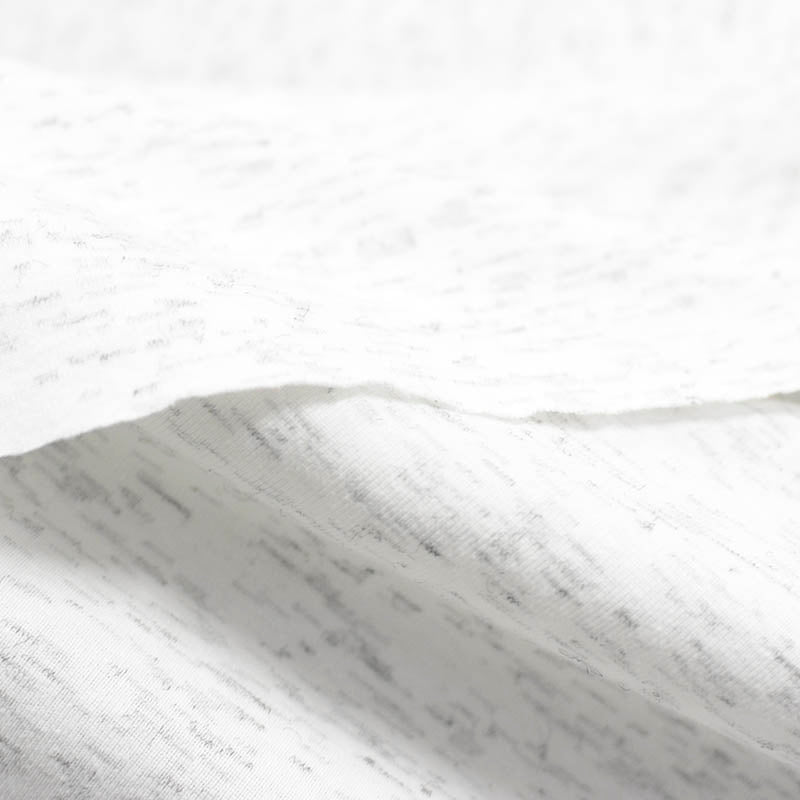 White Marl Rib Knit, Cotton-Poly