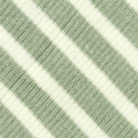 Light Green Stripes Rib Knit, Viscose
