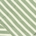Light Green Stripes Rib Knit, Viscose