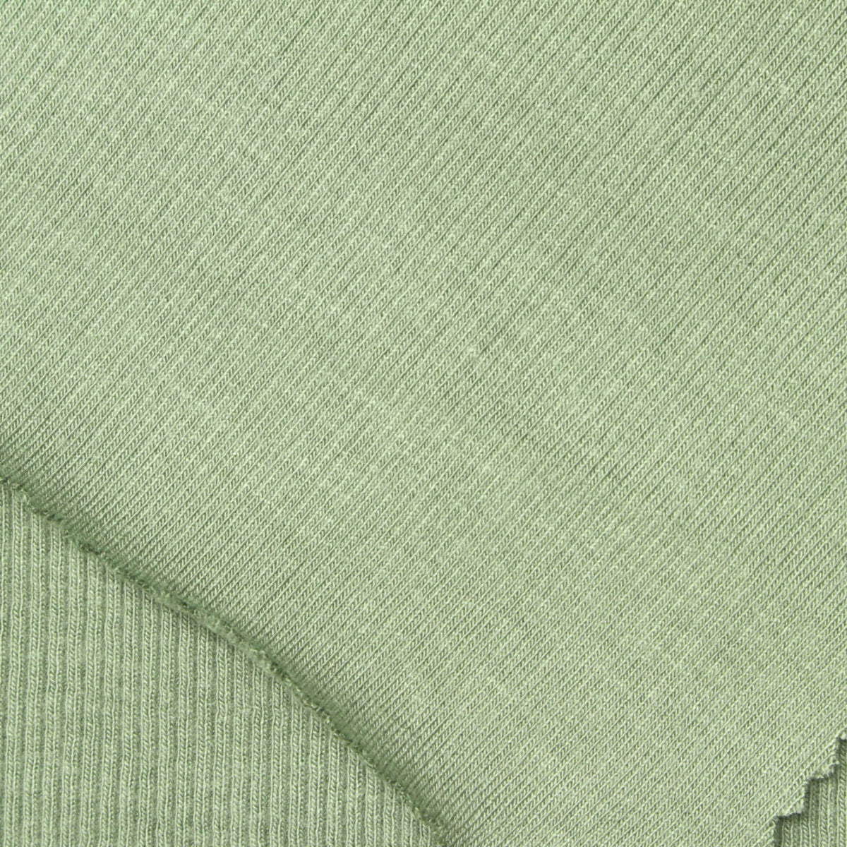 Light Green Marl Rib Knit, Viscose