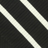 Black Diagonal-Stripe Rib Knit, Viscose