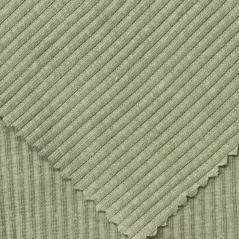 Rib Knit Fabric, 250 gsm, 110 cm — Green