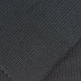 Rib Knit Fabric, 250 gsm, 110 cm — Black