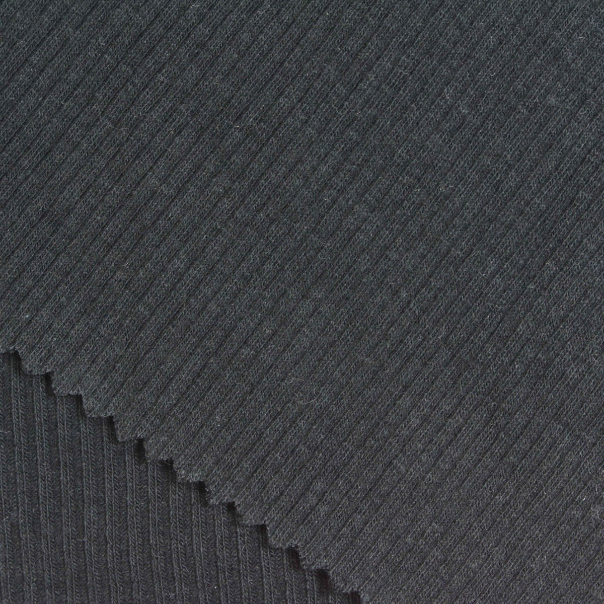 Rib Knit Fabric, 230 gsm, 110 cm — Grey