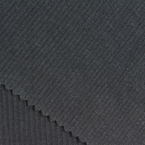 Rib Knit Fabric, 230 gsm, 110 cm — Grey