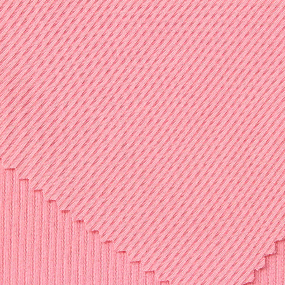 Brushed Polyester Stretch Rib Knit Fabric, 200 gsm, 180 cm — Pink