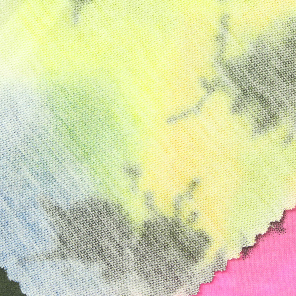 Yellow Abstract Jersey Knit, Poly-Cotton
