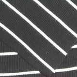 White Stripes Rib Knit, Viscose