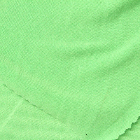 Brushed Polyester Stretch Milk Silk Knit Fabric, 175 gsm, 160 cm — Green