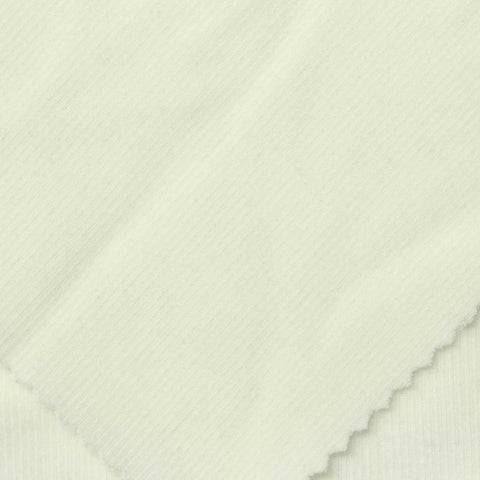 Polyester Stretch Rib Knit Fabric, 360 gsm, 160 cm — White