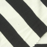 Black Diagonal-Stripe Rib Knit, Viscose