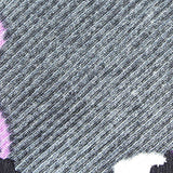 Pink Hearts Rib Knit, Polyester — texture