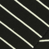 Black Stripes Rib Knit, Viscose