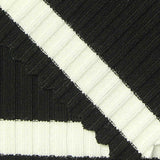 Black Diagonal-Stripe Rib Knit, Viscose — texture