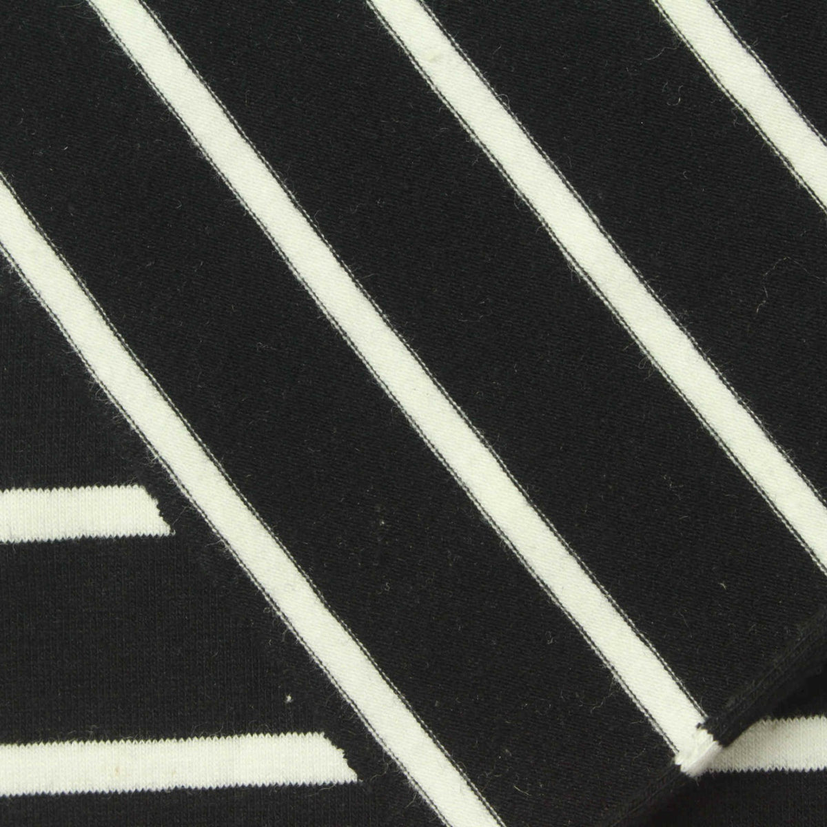 Black Diagonal-Stripe Jersey Knit, Cotton