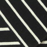 Black Diagonal-Stripe Jersey Knit, Cotton