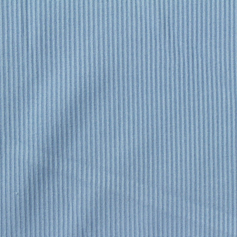Dark Blue Stripes Rib Knit, Polyester, 200 gsm