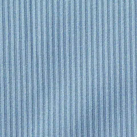 Dark Blue Stripes Rib Knit, Polyester, 200 gsm