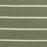 Green Horizontal-Stripe Rib Knit, Viscose
