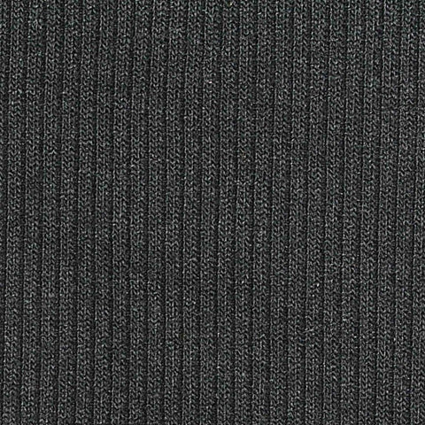 Polyester Cotton Stretch Rib Knit Fabric, 200 gsm, 140 cm — Grey