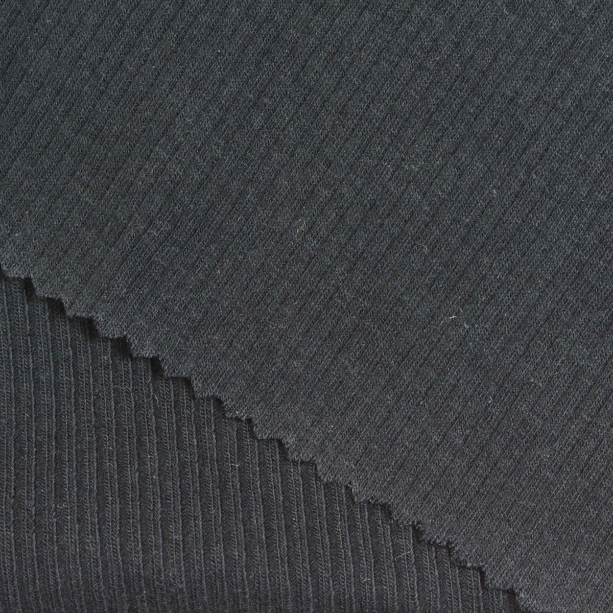 Black Ribbed Rib Knit