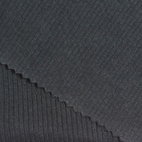 Rib Knit Fabric, 250 gsm, 120 cm — Grey