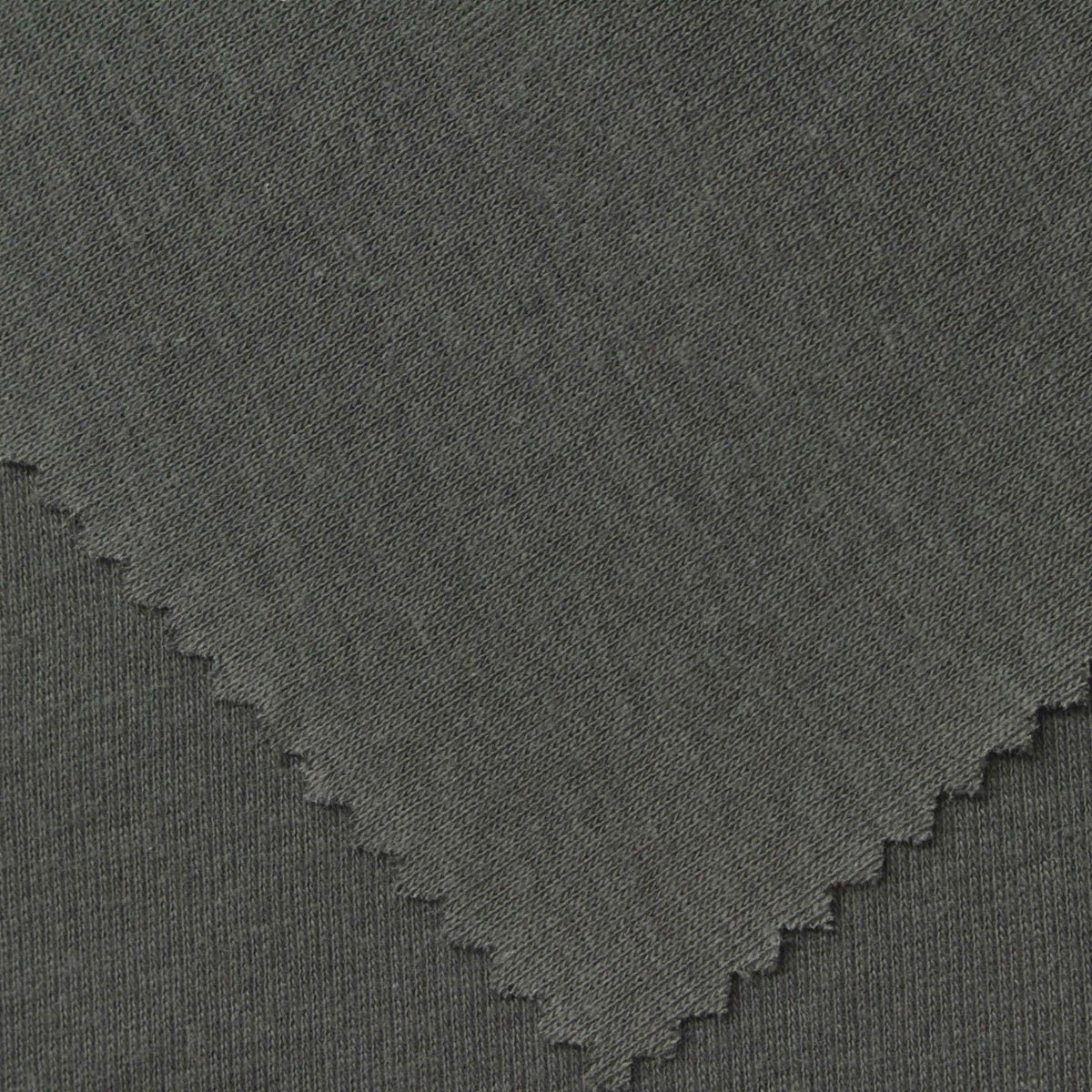 Dark Grey Marl Rib Knit, Cotton, 170 gsm, 160 cm