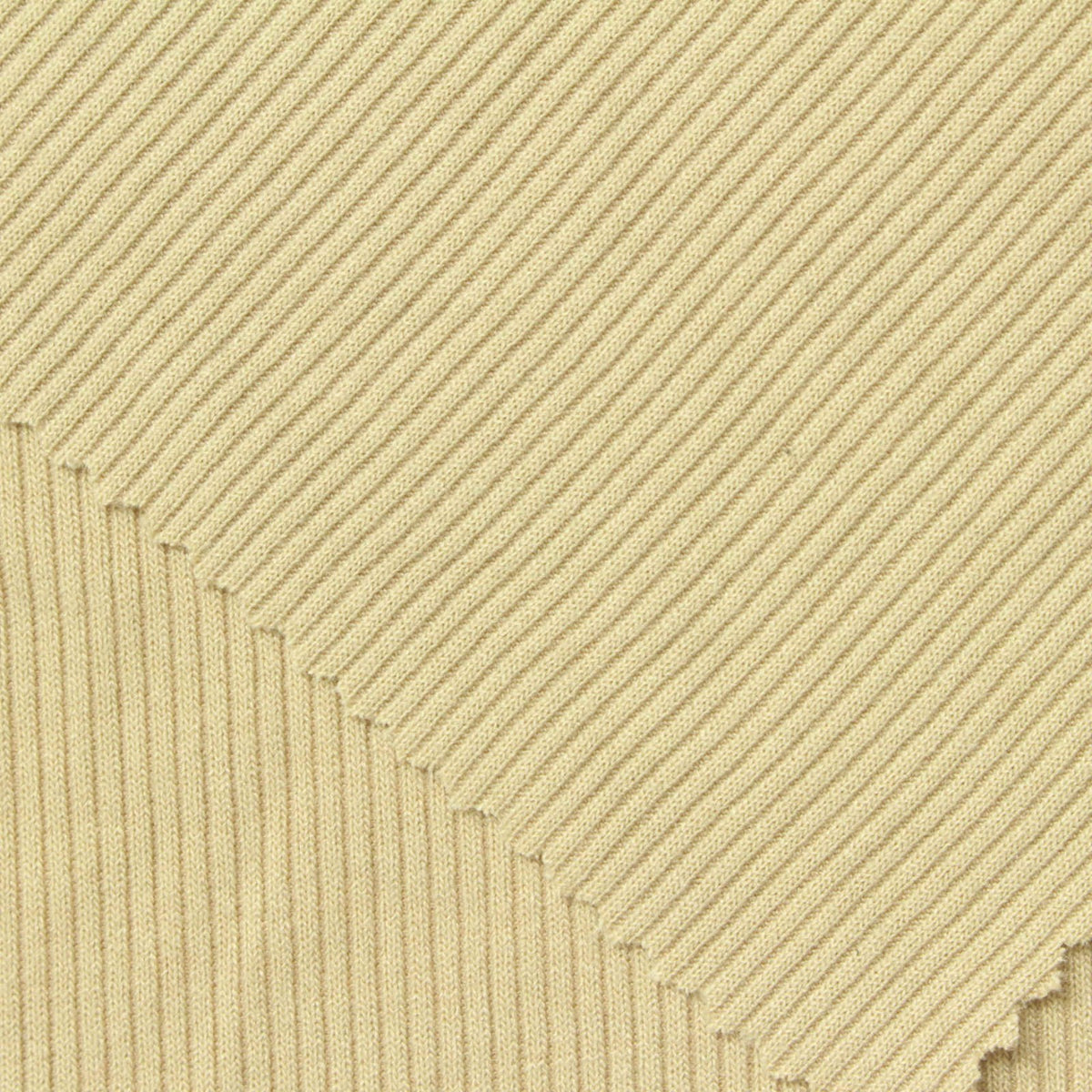 Polyester Viscose Stretch Rib Knit Fabric, 210 gsm, 170 cm — Khaki