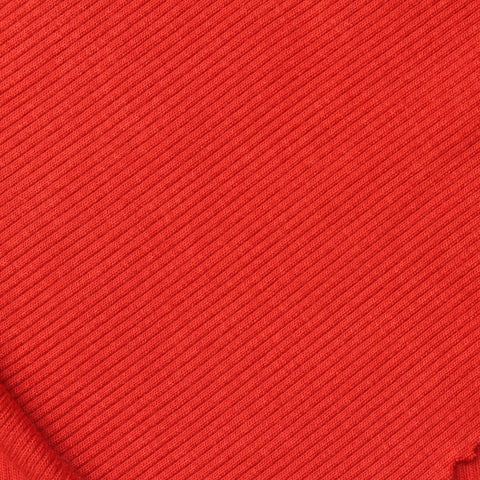 Viscose Stretch Rib Knit Fabric, 320 gsm, 120 cm — Red