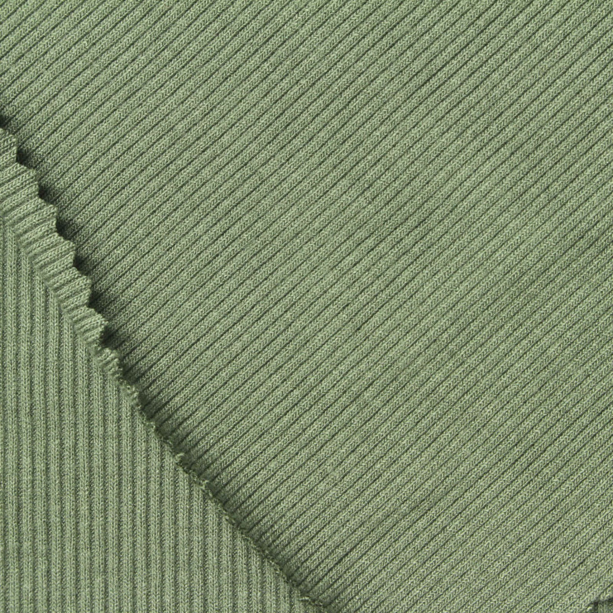Viscose Stretch Rib Knit Fabric, 270 gsm, 120 cm — Green, ref EF-249216