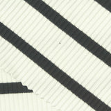 Black Diagonal-Stripe Rib Knit, Viscose