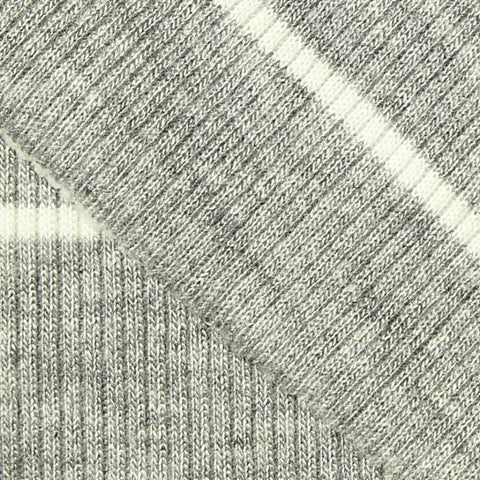 White Stripes Rib Knit, Viscose, 260 gsm