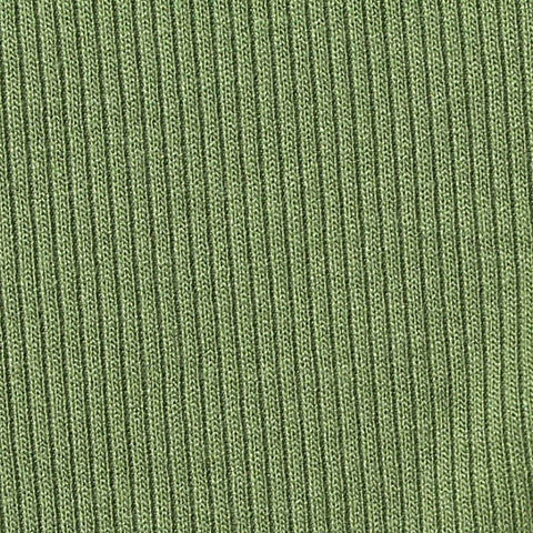Viscose Stretch Rib Knit Fabric, 290 gsm, 120 cm — Green, ref EF-249232