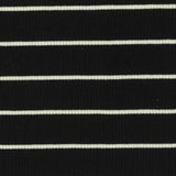 White Horizontal-Stripe Rib Knit, Viscose
