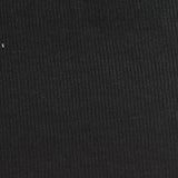 Viscose Stretch Rib Knit Fabric, 200 gsm, 150 cm — Black