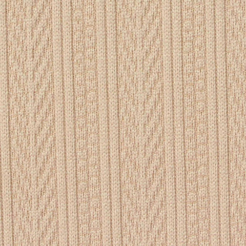 Beige Vertical-Stripe Jacquard, Polyester
