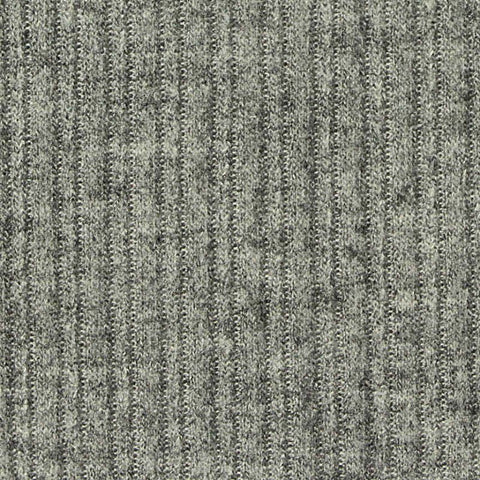 Grey Heather Rib Knit, Polyester