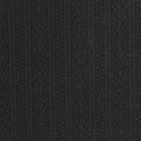 Jacquard Polyester Stretch Knit Fabric, 280 gsm, 185 cm — Black