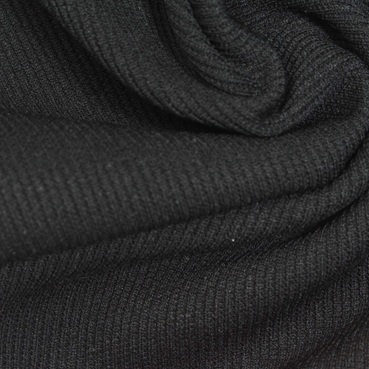 Polyester Stretch Knit Fabric, 280 gsm, 170 cm — Black