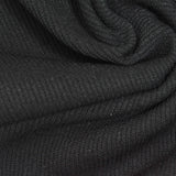 Polyester Stretch Knit Fabric, 280 gsm, 170 cm — Black