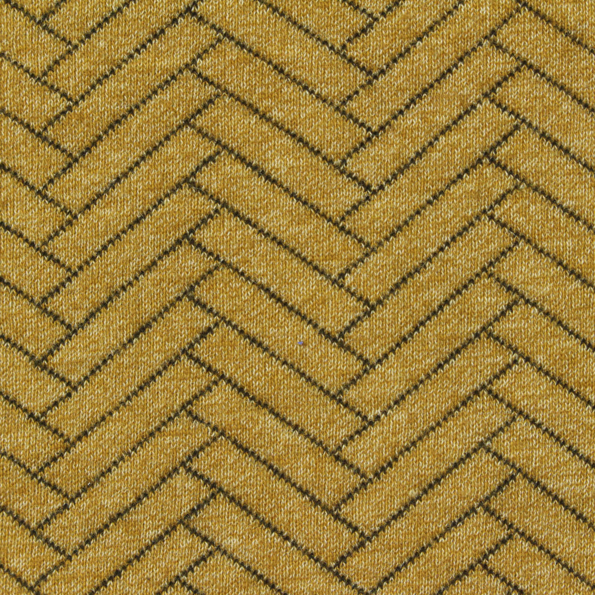 Mustard Herringbone Jacquard, Poly-Cotton