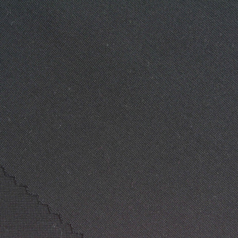 Viscose Nylon Stretch Ponte Knit Fabric, 380 gsm, 160 cm — Black