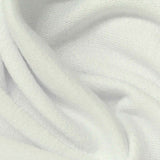 Polyester Viscose Stretch Ponte Knit Fabric, 250 gsm, 170 cm — White — texture