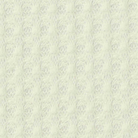 Cream Textured Waffle Knit, Poly-Viscose